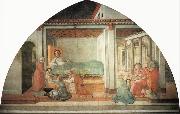 Fra Filippo Lippi The Birth and Naming of  St John the Baptist Spain oil painting artist